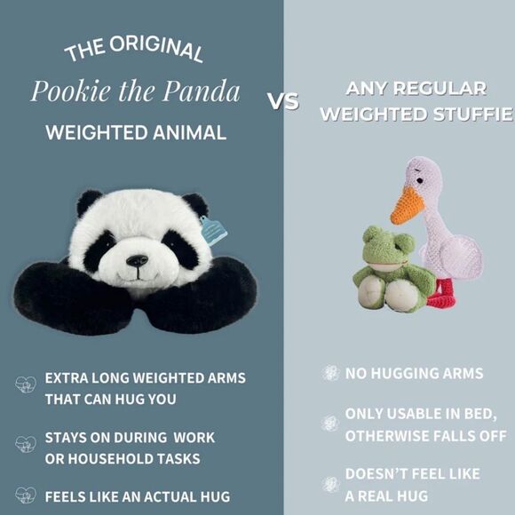 Pookie the Panda Weighted Animal, Adult Anxiety Stuff Animal. NWT! - Picture 6 of 16